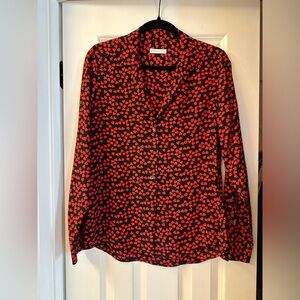 Equipment Adalyn heart print silk blouse size s